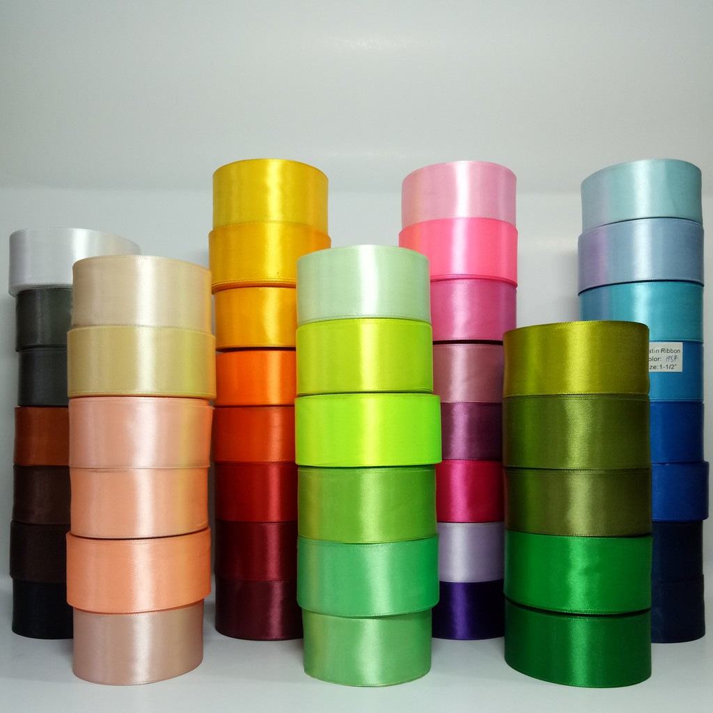 

OKB Pita Kain Satin 1,5 inci 1 1/2" inch 4 cm Ribbon Kado Pesta Ulang Tahun Buket