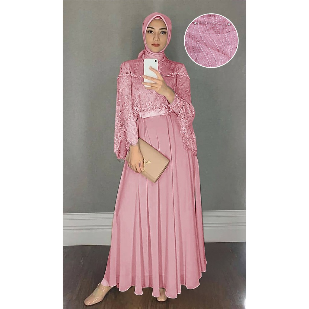 HOPYLOVY - Maxi Dress Pesta Mewah Nursanti