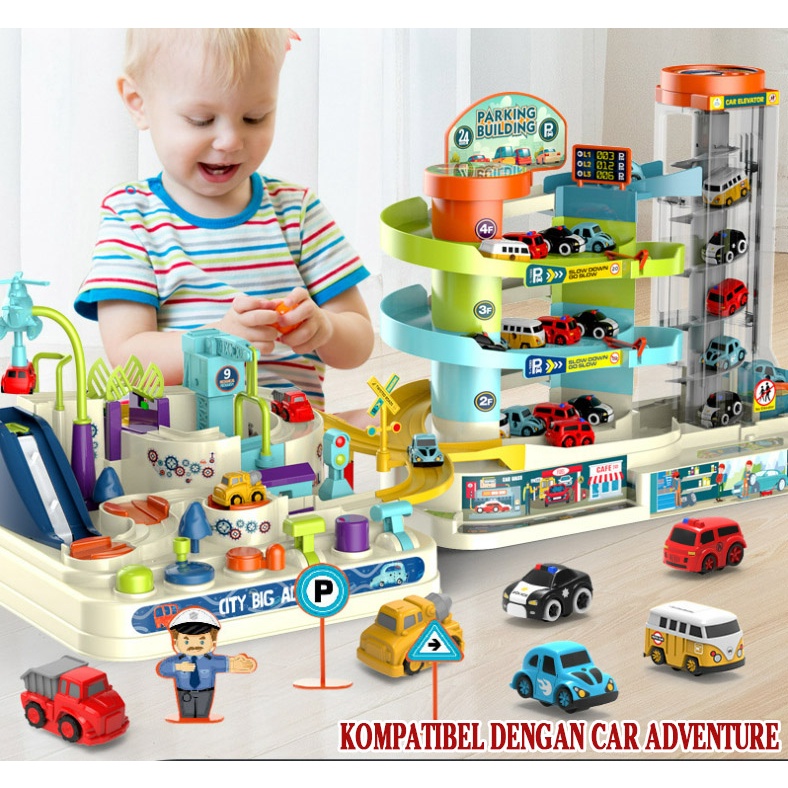 Sambungan Track Car Urban Rail Transit Car Adventure Mainan anak Mobil mobilan