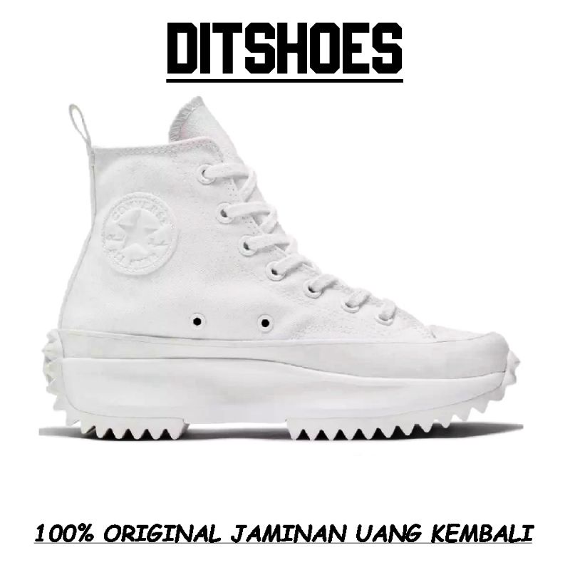 CONVERSE RUN STAR HIKE HI ALL WHITE ORIGINAL RESMI PT. MAP