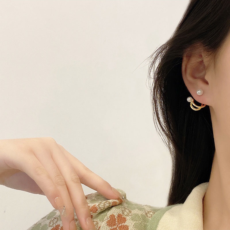 Anting S925 Silver Needle Aksen Mutiara Untuk Wanita