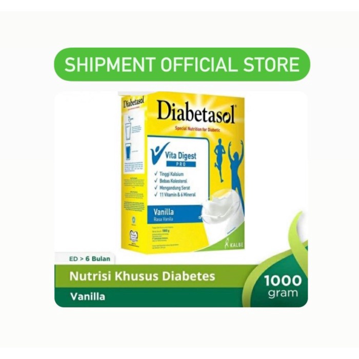

c011cc Diabetasol Vanilla 2X500Gr Vanila 1000 Gram Susu 1Kilo - Packingekonomis Xa201As