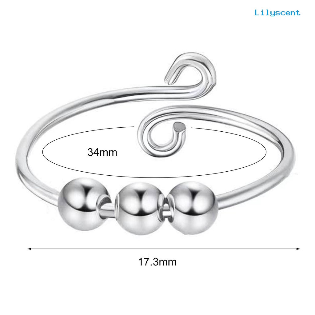 Lc 5Pcs / Set Mainan Fidget Ring Spiral Bahan Tembaga Untuk Penghilang stress