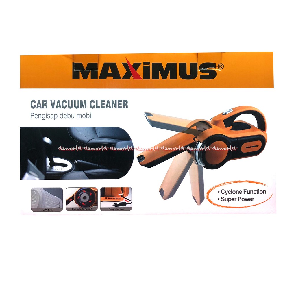 Maximus Car Vacum Cleaner Orange Peghisap Debu Untuk Mobil