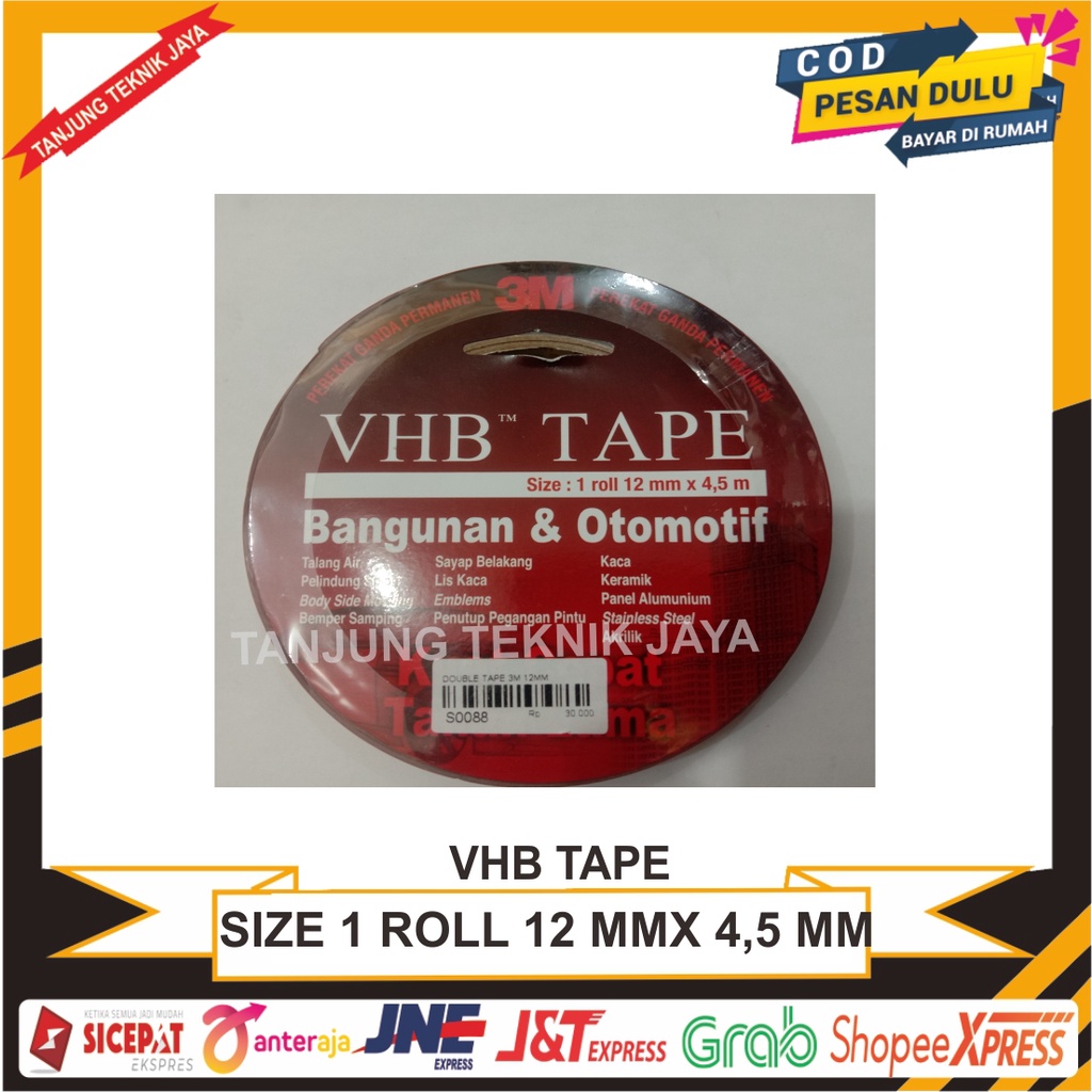 

DOUBLE TAPE 1 ROLL 12 MM X 4,5 M VBH / SELOTIP 1 ROLL 12 MM X 4,5 M VBH
