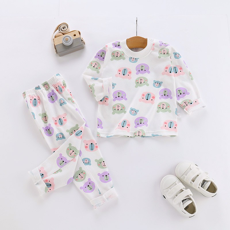 Plazababyku KIDS SUIT PIYAMA HITS FULLPR Setelan Anak Bahan Kaos Celana Berkualitas Import H1-1