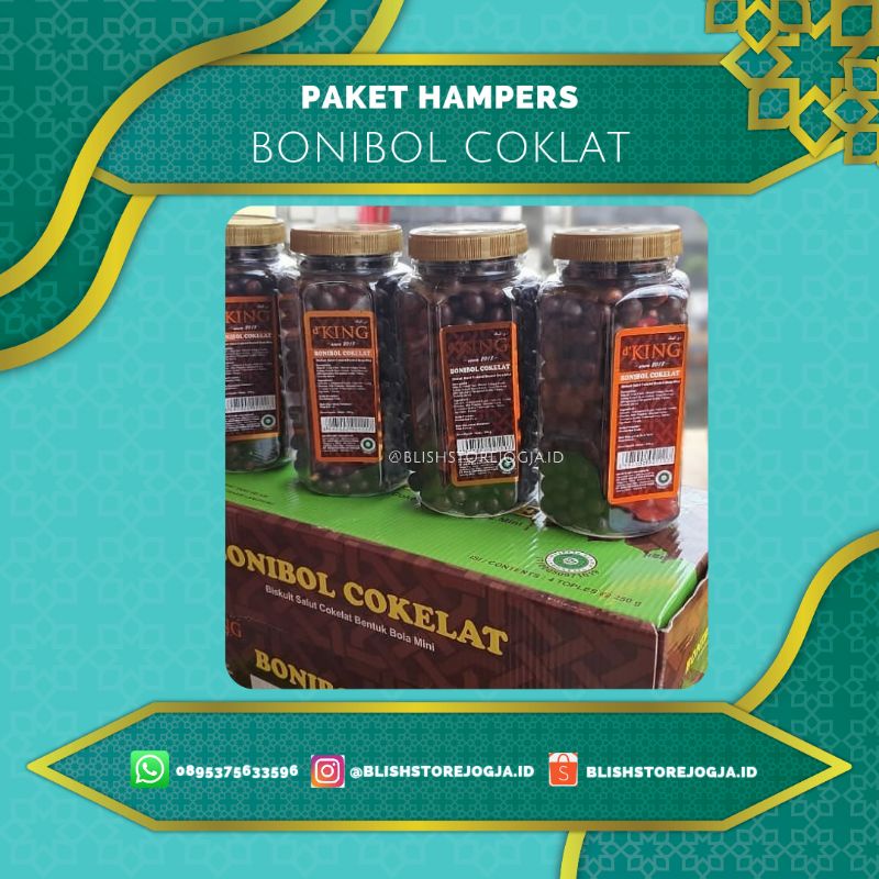 

ORIGINAL D'KING BONIBOL COKLAT HAMPERS LEBARAN/ KUE KERING LEBARAN/ PAKET KUE KERING/ BISCUIT COKLAT