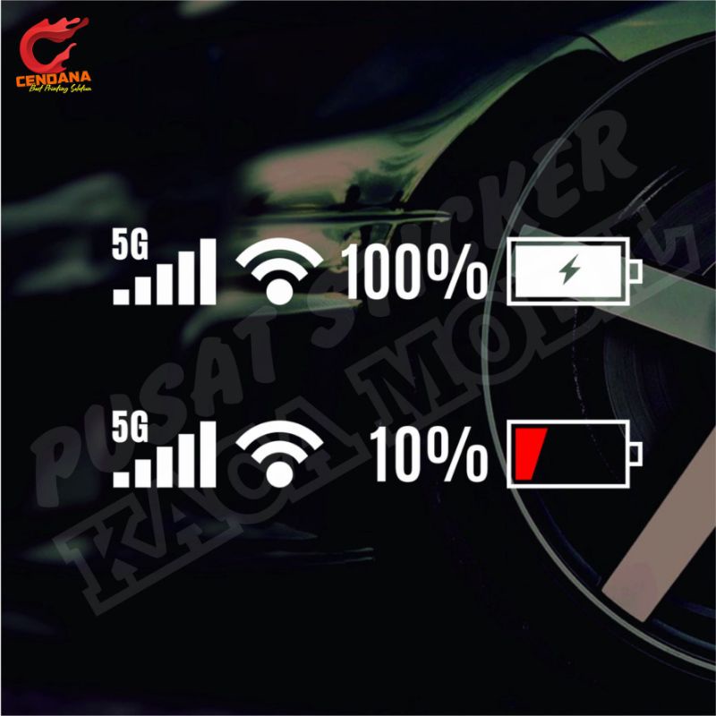 STIKER baterai wifi sinyal