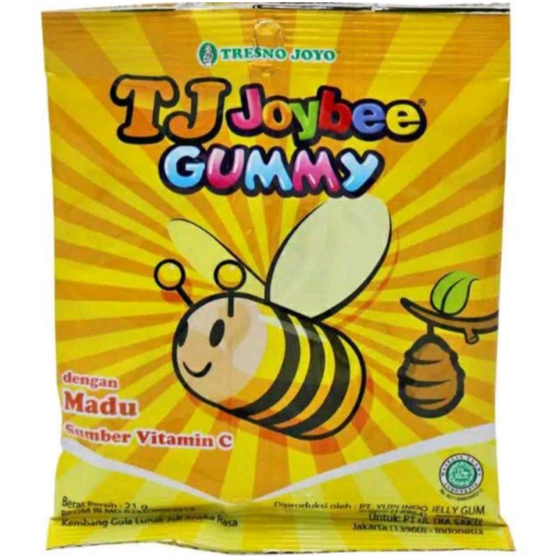 TJ Joybee Gummy dengan Madu Vitamin C kemasan sachet