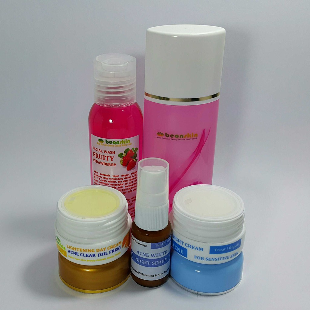 BEONSKIN PAKET ACNE SENSITIF + SERUM ACNE WHITE