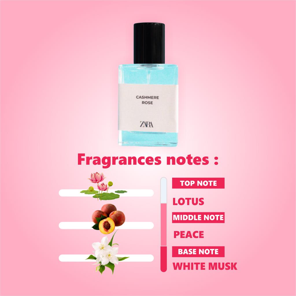 ZARA Cashmere Rose Parfum - Parfume Wanita 30 ml