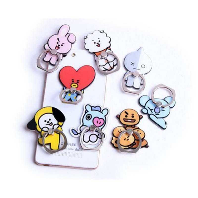 iRing Cincin Ring HP BT21 BTS BT 21 Karakter Standing Chimmy Tata Koya Mang Cooky RJ Shooky