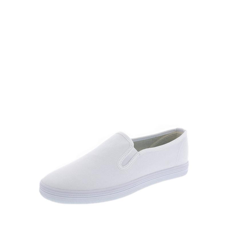 plain white slip ons