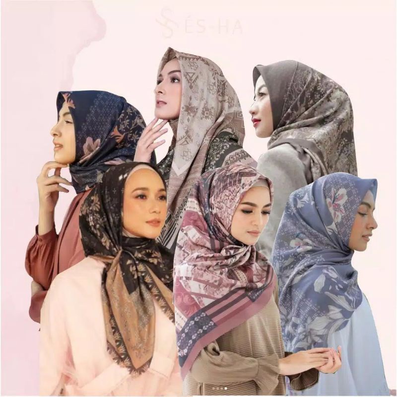 hijab segiempat deenay voal premium motif LC waterproof by malaica