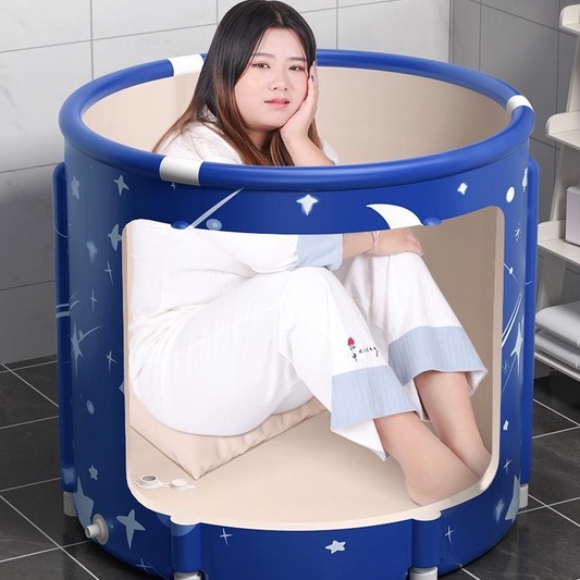 Bak Spa Dewasa Plus Bak Mandi Anak SPA Bathtub Lipat Portable Adult Folding Bath 65x70 cm Bisa dilipat kecil Portable Bathtub Folding Bath Bucket Foldable Large Adult Tub Baby Swimming Pool Insulation Separate Family Bathroom SPA Tub