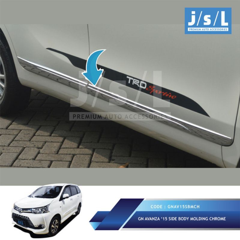 Grand All New Avanza List Body Samping JSL/Side Body Molding Chrome