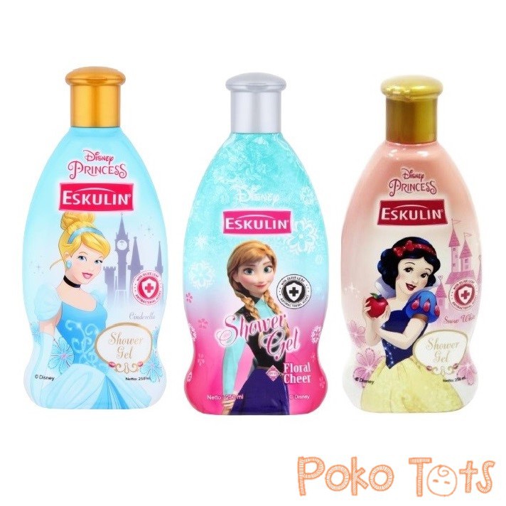 Eskulin kids Shower Gel Disney Princess 250ml Sabun Cair Anak WHS