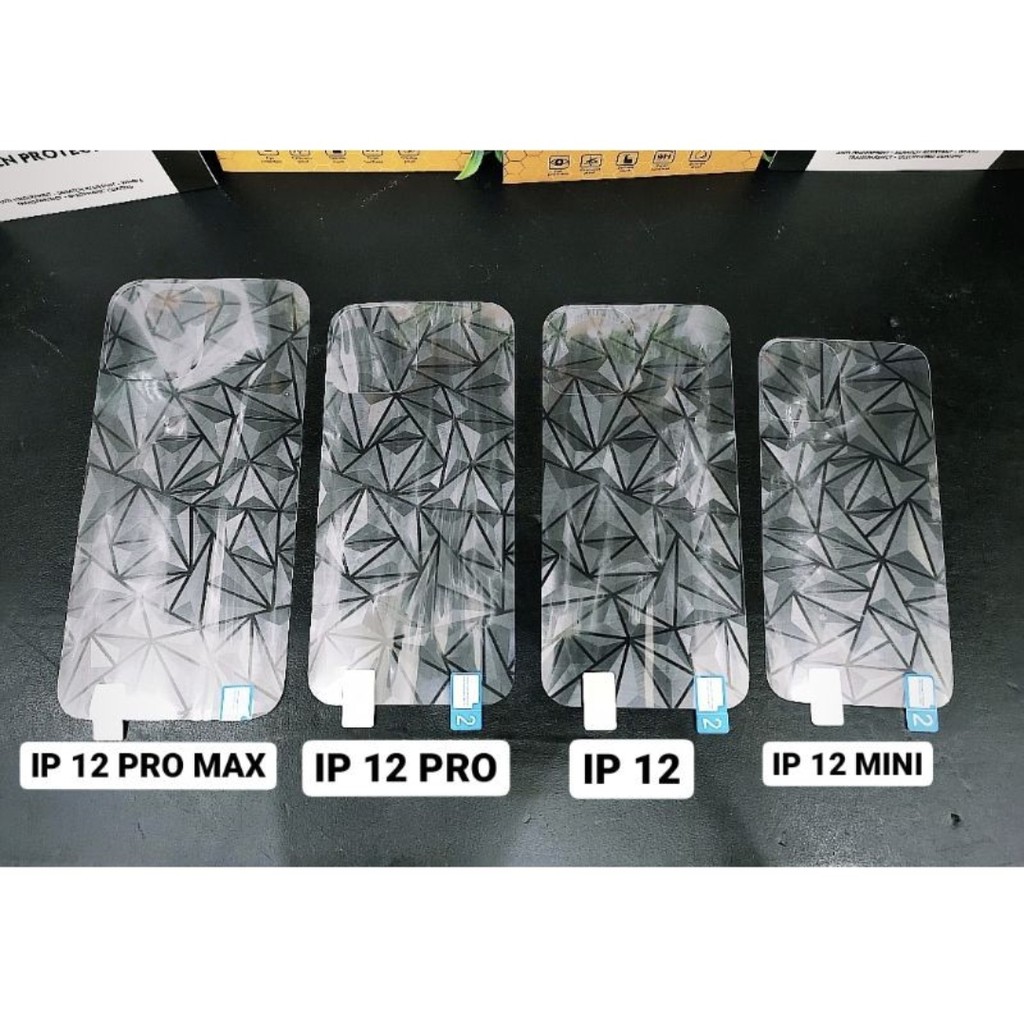 BACK SKIN DIAMOND 3D ANTI GORES BELAKANG IPHONE 6 7 8 Se2 X Xr Xs max 12 13 MINI 11 12 13 14 PRO MAX 14 PLUS