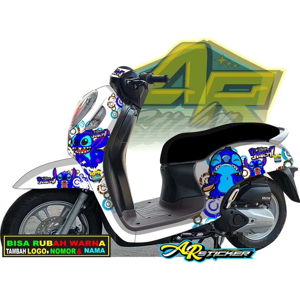 Decal scoopy 2021 / STIKER SCOOPY 2021 /  Decal Scoopy full body Full Blok Decal Scopy Dekal New Fi 
