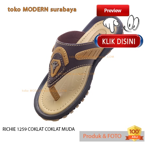 RICHIE 1259 COKLAT COKLAT MUDA sandal anak casual sandal jepit