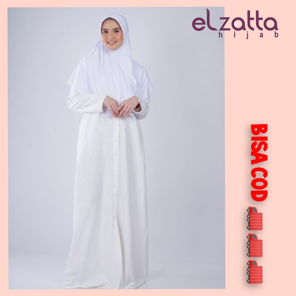 ELZATTA GAMIS DRESS PUTIH TERBARU GAMIS JESSELYN | Z833