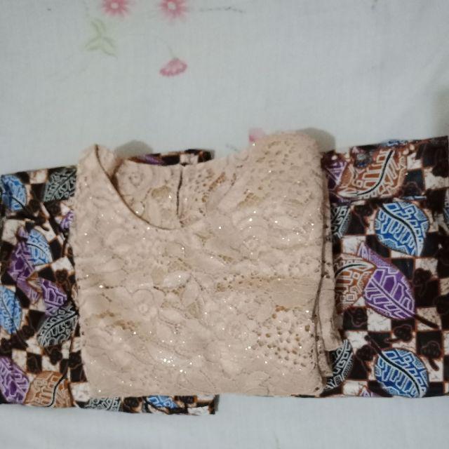 Maura Couple - Sania Ruffle Batik Couple Ori Ndoro Jowi Dnt Garansi Termurah - Brokat Akita Bs024