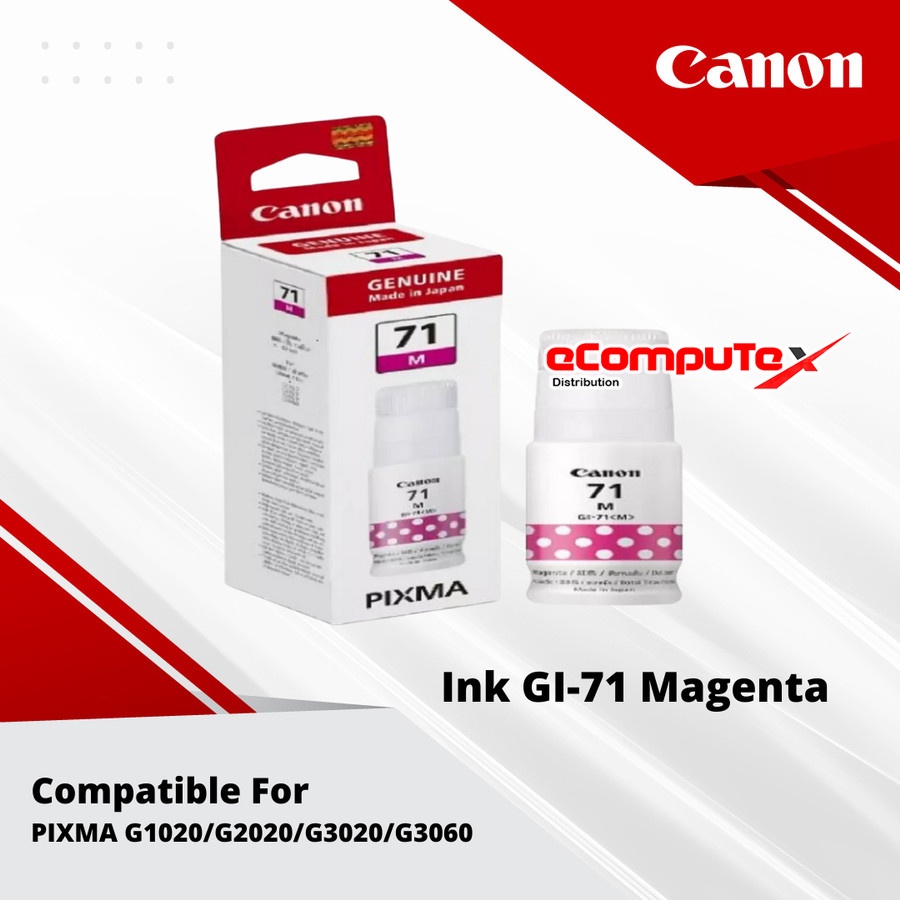 TINTA CANON GI-71 CYAN MAGENTA YELLOW / TINTA CANON GI71 BIRU MERAH KUNING ORIGINAL RESMI