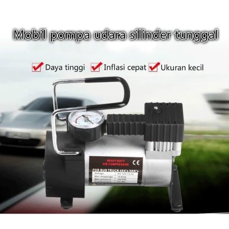 Pompa Ban Mini Kompresor Air Compresor 12V Kompresor Pompa Angin Ban