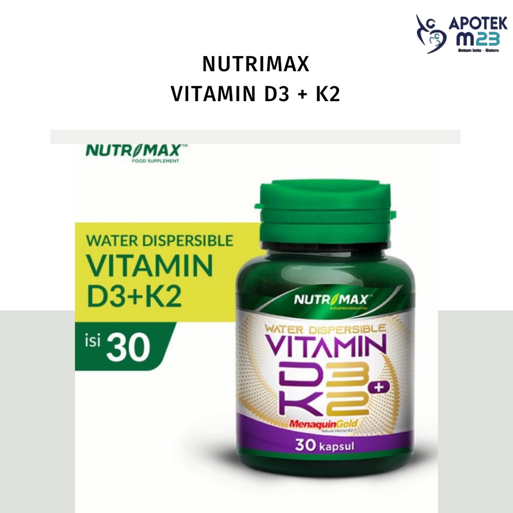 Nutrimax Vitamin D3 + K2 ( isi 30 Kapsul )