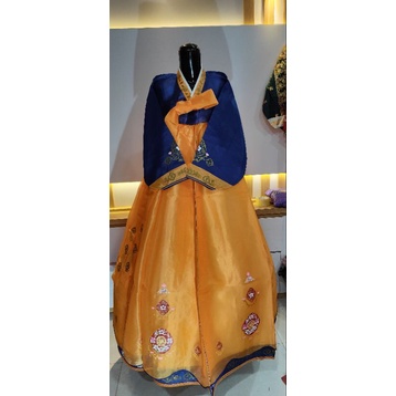 hanbok Korea kuning biru