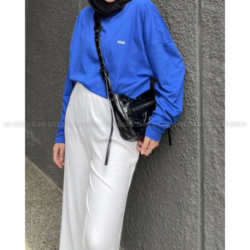 Celana Kulot Wanita Kai Knit Pants Cullote Highwaist Pants Premium