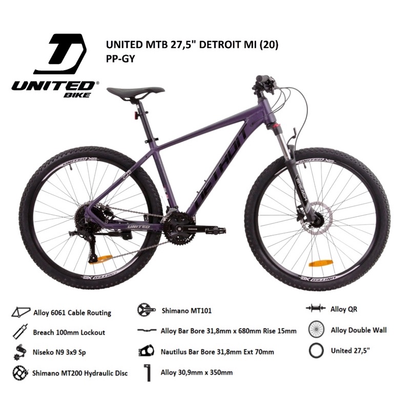 promo ppkm 29” united detroit mi 3x9Sp Niseko n9 hydro brake fork suntour xcm30