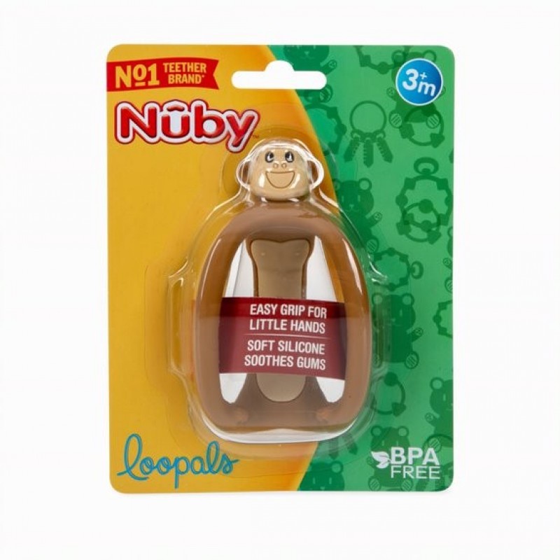 Nuby Loopy Legs Teether Mainan Gigitan Bayi Aligator / Monkey / Sloth