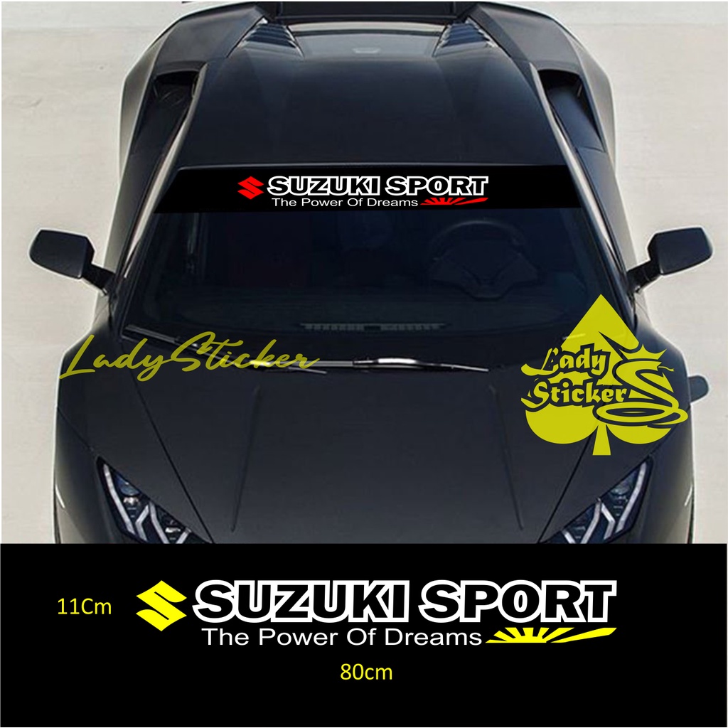 STICKER STIKER KACA MOBIL SUZUKI STIKER KACA DEPAN BELANG MOBIL SUUZKI ERTIGA BALENO SWIFT DLL