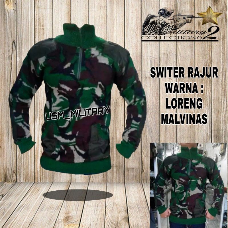 Sweater rajut computer loreng malvinas / Sweater rajut pria / Sweater army