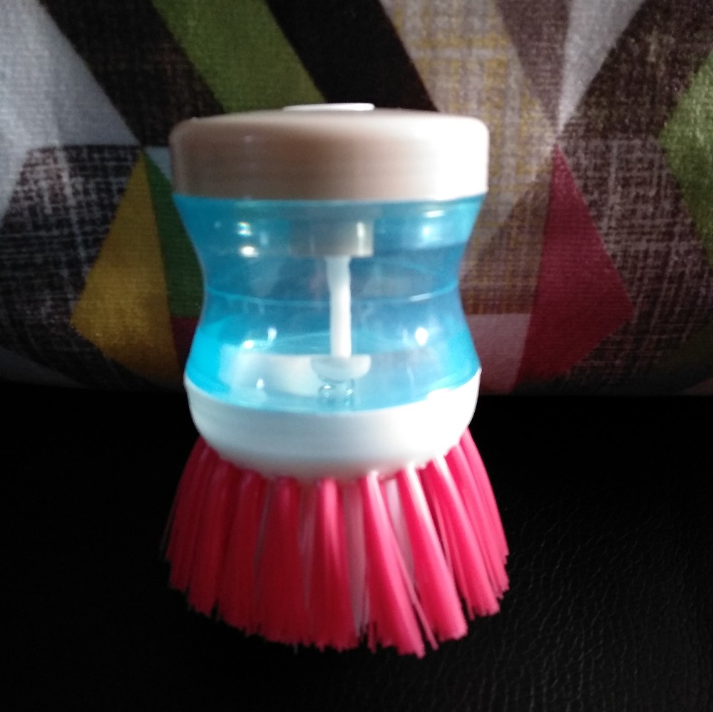 Alat Cuci Piring Panci Wajan / Alat Sikat Dapur Unik Inovatif Plus Dispenser Sabun