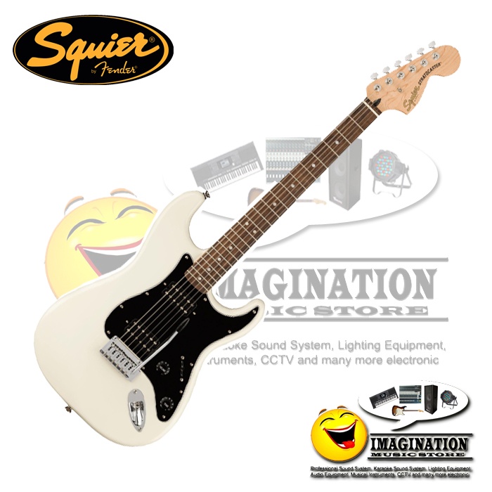 Jual Squier Affinity Series Stratocaster Hh Electric Guitar Olympic White With Laurel 0211