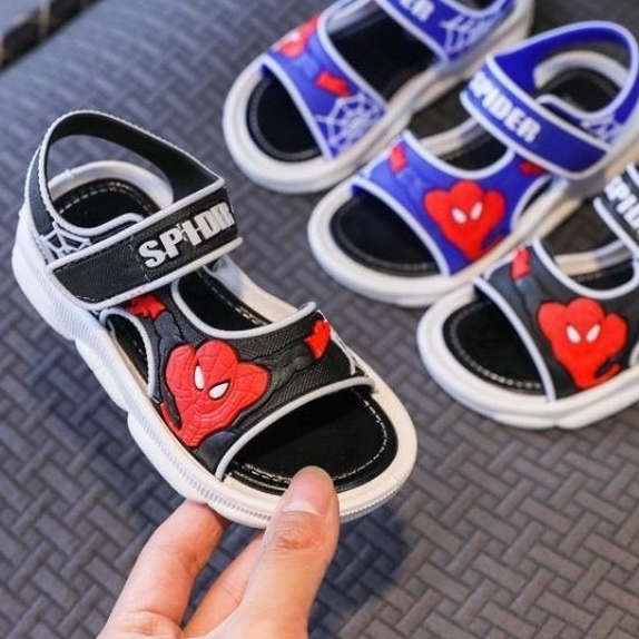 Bundara.id Se-124 Sandal anak laki import Size 21-30/Sendal tali anak spiderman import