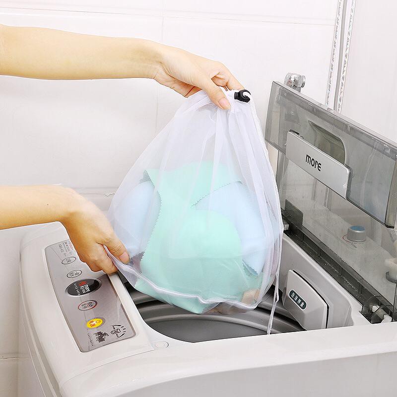 𝘈𝘉𝘎✰ Laundry Bag Pouch Tas Kantong Laundry Bahan Mesh Tebal untuk Perlindungan Pakaian 1083