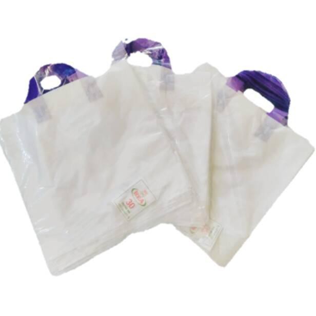 

dB8CodeKantong Plastik Soft Handle/Shopping Bag REA 30 x 30 Putih Tali Ungu (rekomended),,X6H4