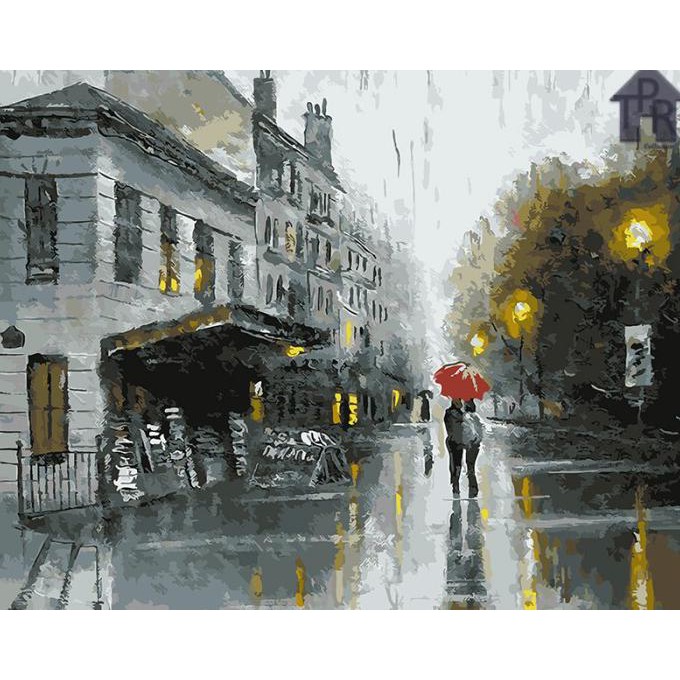 

TERLARIS DIY - SET MELUKIS / PAINTING BY NUMBER KIT - TOWN 40X50CM. PART-1 - RAINY 6211 PERALATAN