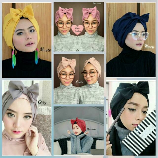 Turban pita bow turban turban instan turban instan pita hijab instan jilbab instant