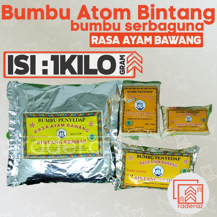

BUMBU Atoom Bintang Kembar 1KG MDL525 by RADERAZ (bisa GROSIR bisa COD)