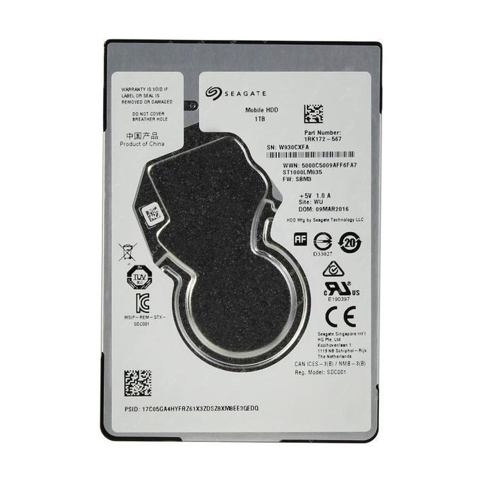 HDD SEAGATE INTERNAL NOTEBOOK 1TB SATA 2.5"