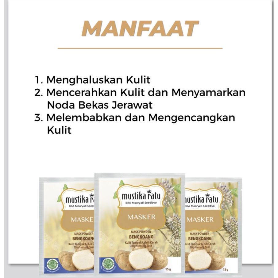 Mustika Ratu Masker Bengkoang 15gr [ per sachet ]