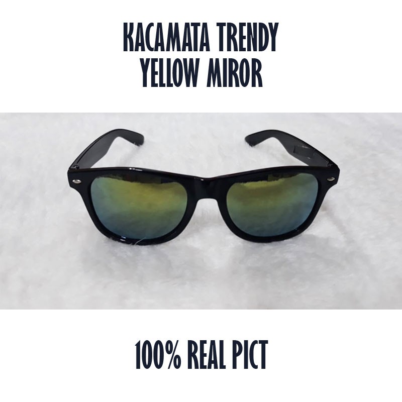 TERMURAH!!!Kacamata Anti Sinar UV/Kacamata Gaya/Kacamata Fashion/Yellow Miror/nastushaa