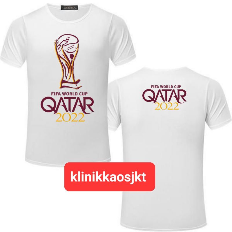 BAJU - KAOS PIALA DUNIA QATAR 2022 - TSHIRT SOUVENIR QATAR TYPE 1