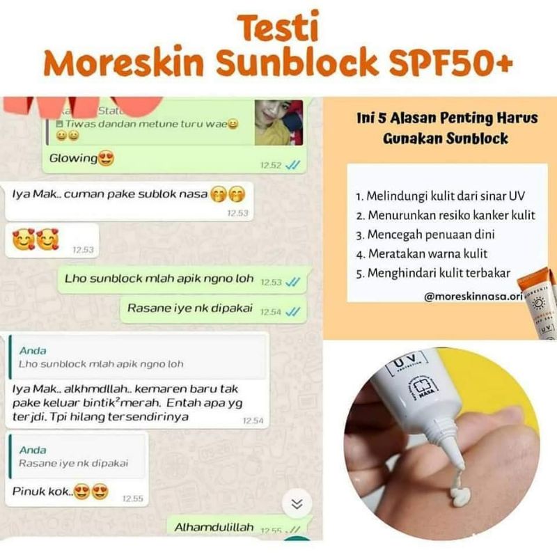 Sunscreen Wajah SPF50 Anti Radiasi Sinar UV Aman