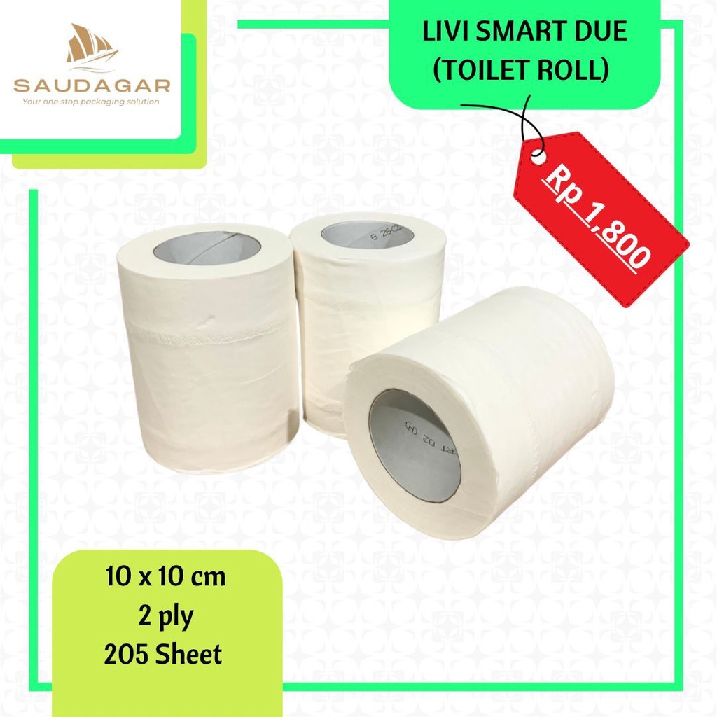 Tissue Toilet Roll Livi / Tisue Livi Smart Due Roll / Tissue WC