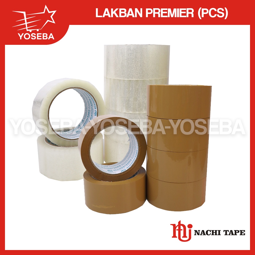 

Lakban Isolasi PREMIER TAPE Selotip NACHI 48mm 100 Yard BENING COKLAT